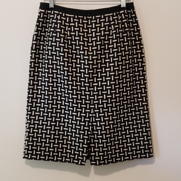 Talbots straight skirt, black/ivory, size 6 - Picture 2 of 8